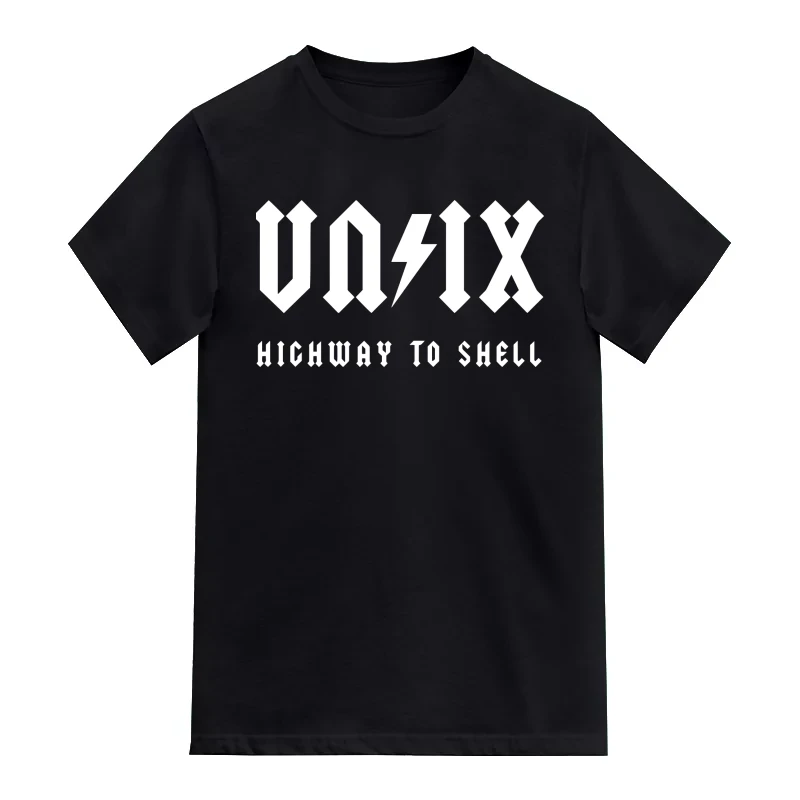 Unix Highway To Shell Funny Geek Programmer Quotes T-Shirt