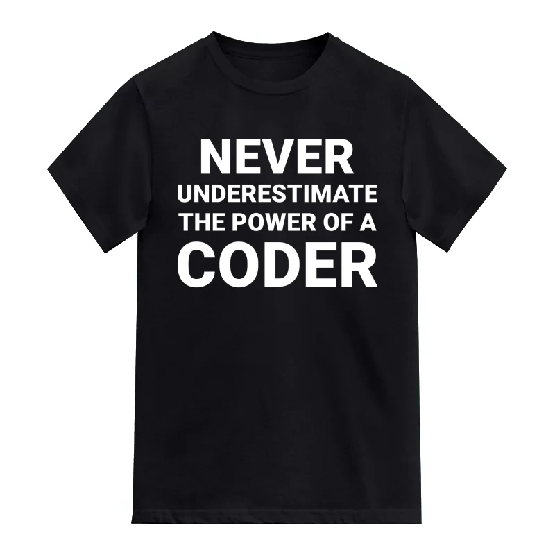 Never Underestimate The Power Of A Coder Funny Geek Programmer Quotes T-Shirt