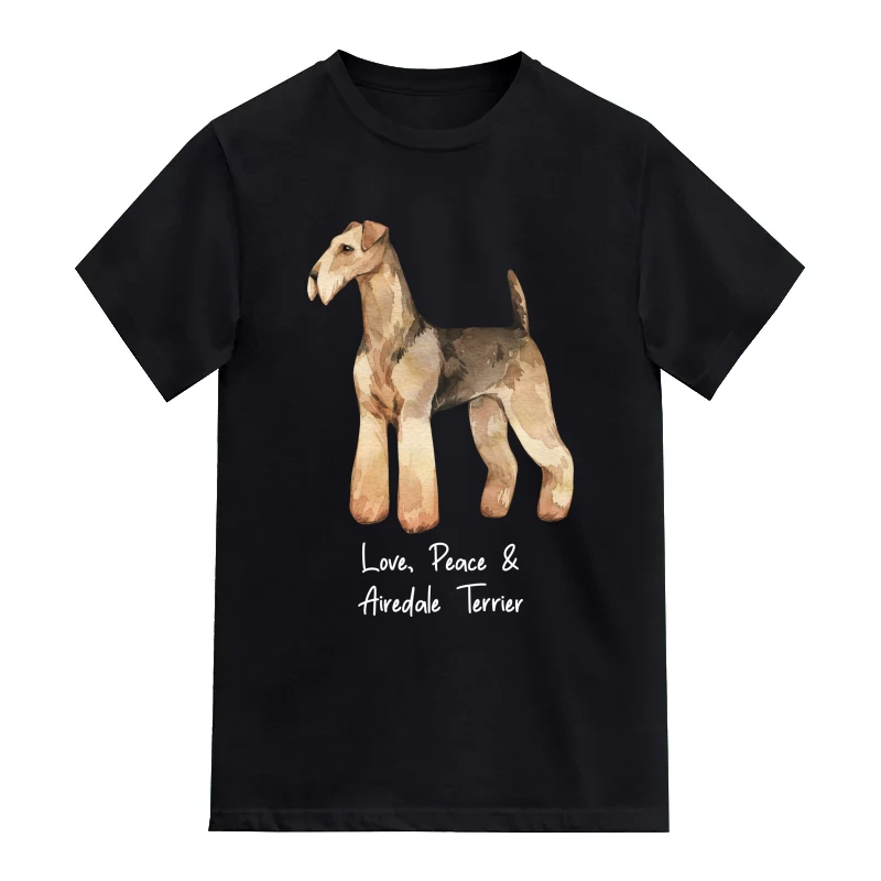Airedale Terrier Dog Printed T-Shirt