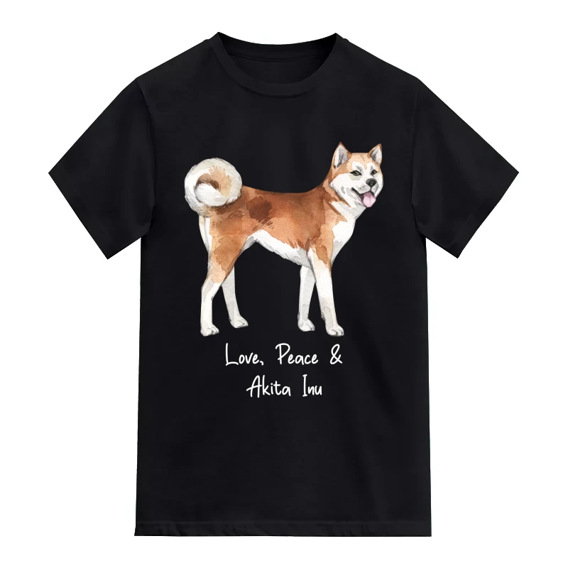 Akita Inu Dog Printed T-Shirt