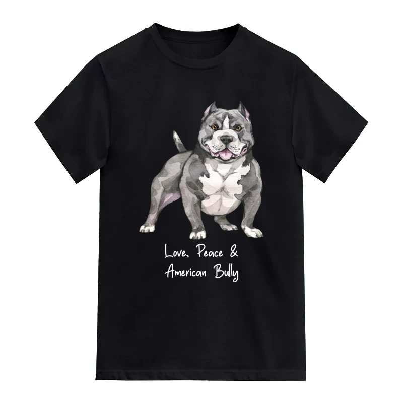 American Bully Dog Printed T-Shirt