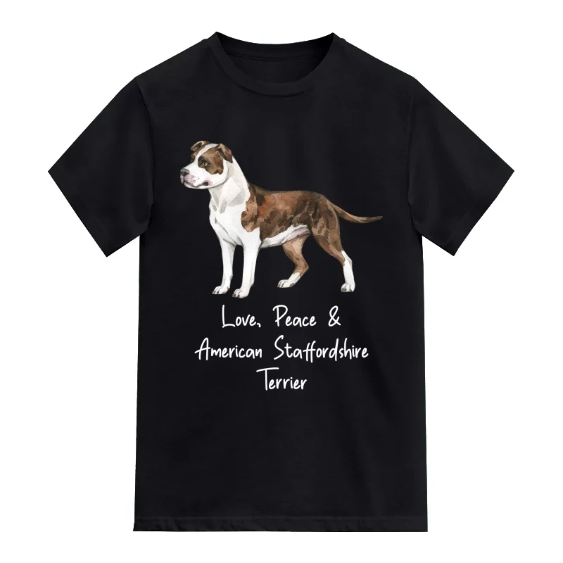 American Staffordshire Terrier Dog Printed T-Shirt