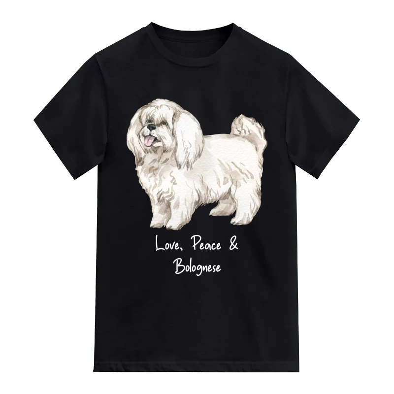 Bolognese Dog Printed T-Shirt
