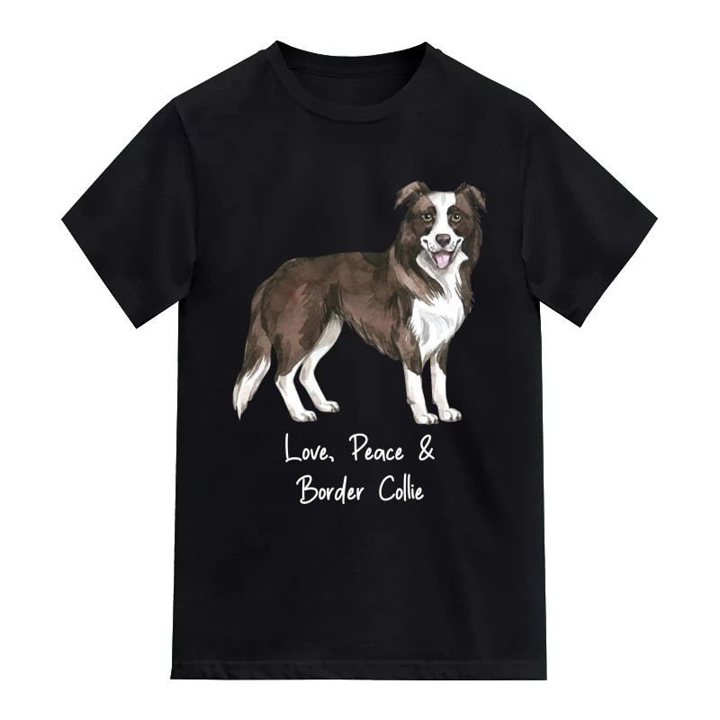 Border Collie Dog Printed T-Shirt
