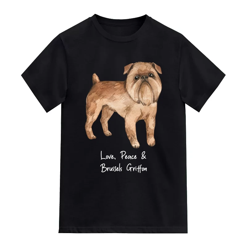 Brussels Griffon Dog Printed T-Shirt