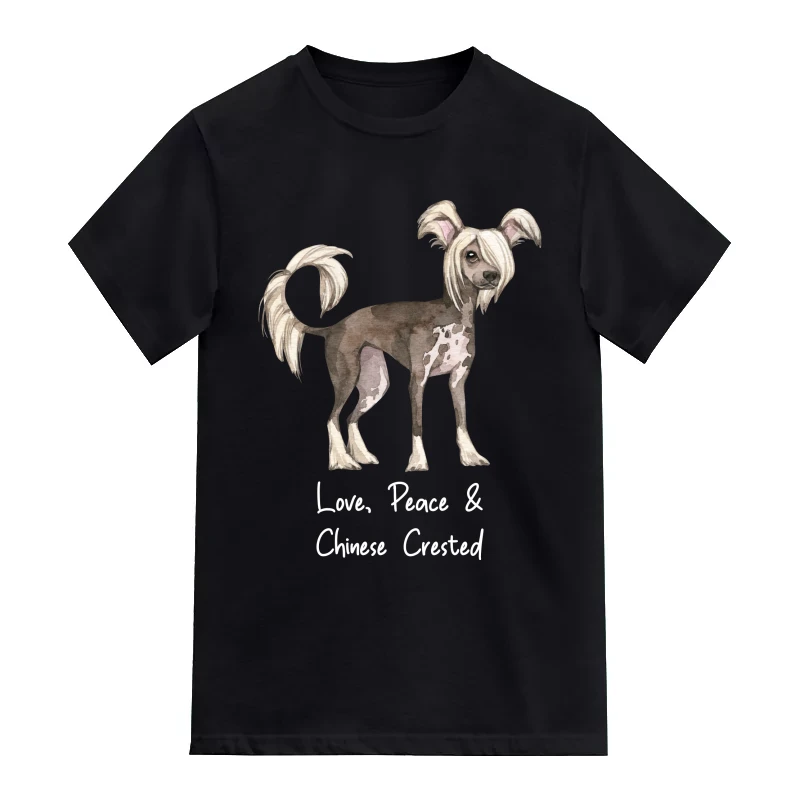 Chinese Crested Dog Printed T-Shirt