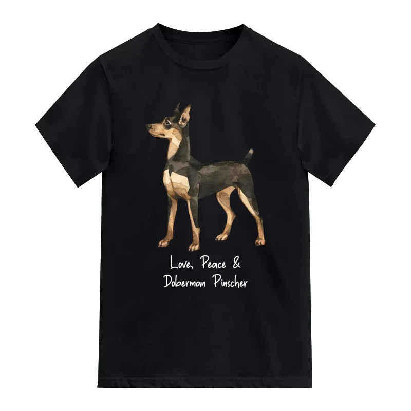 Doberman Pinscher Dog Printed T-Shirt