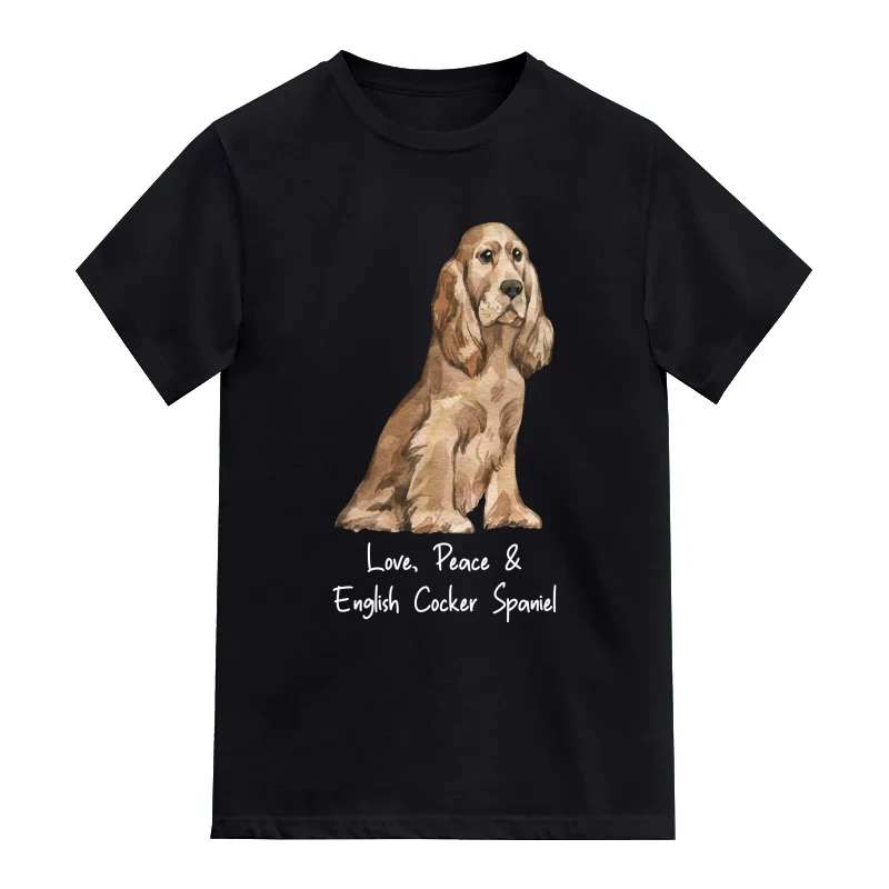 English Cocker Spaniel Dog Printed T-Shirt