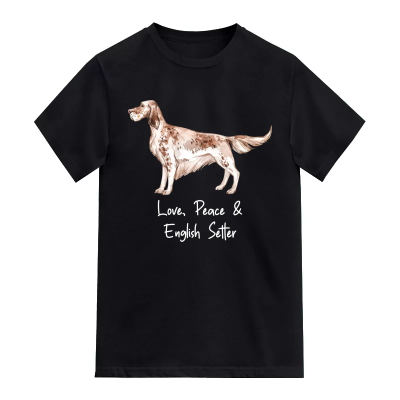 English Setter Dog Printed T-Shirt