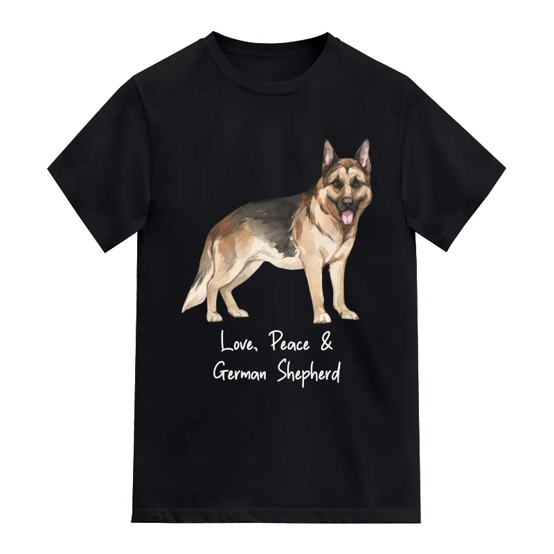 German Shepherd Dog Printed T-Shirt