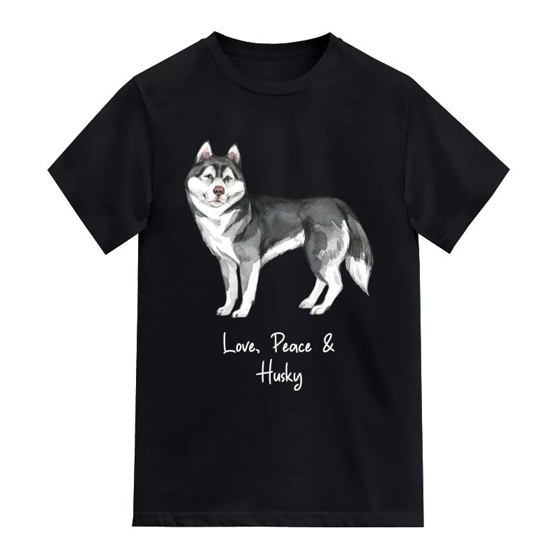 Husky Dog Printed T-Shirt