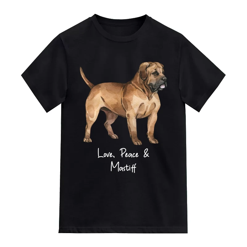Mastiff Dog Printed T-Shirt