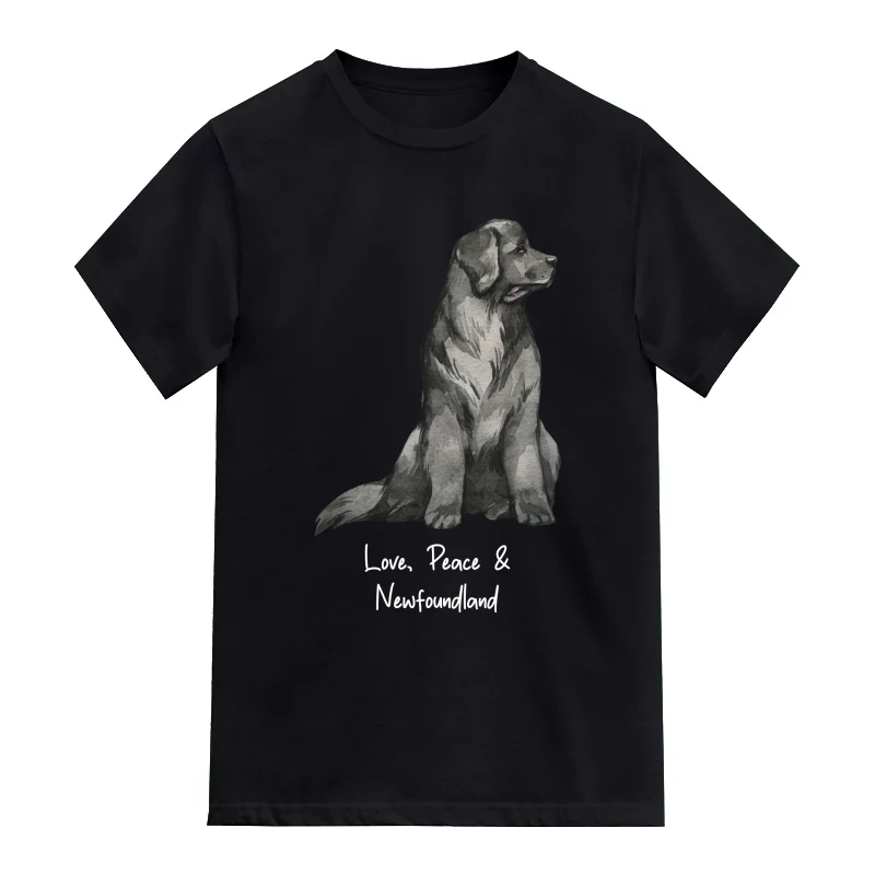 Newfoundland Dog Printed T-Shirt