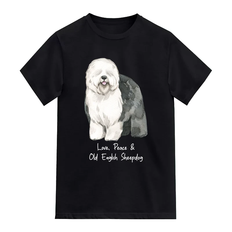 Old English Sheepdog Dog Printed T-Shirt