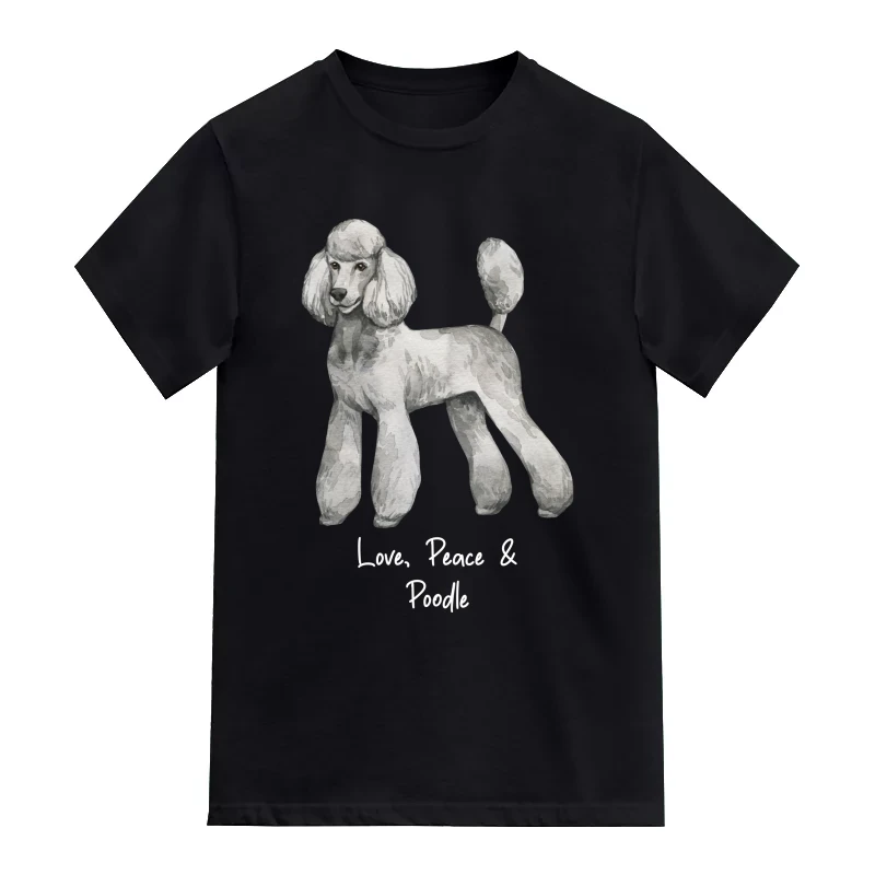 Poodle Standard Dog Printed T-Shirt