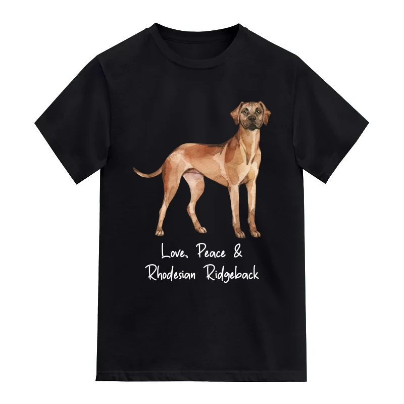 Rhodesian Ridgeback Dog Printed T-Shirt