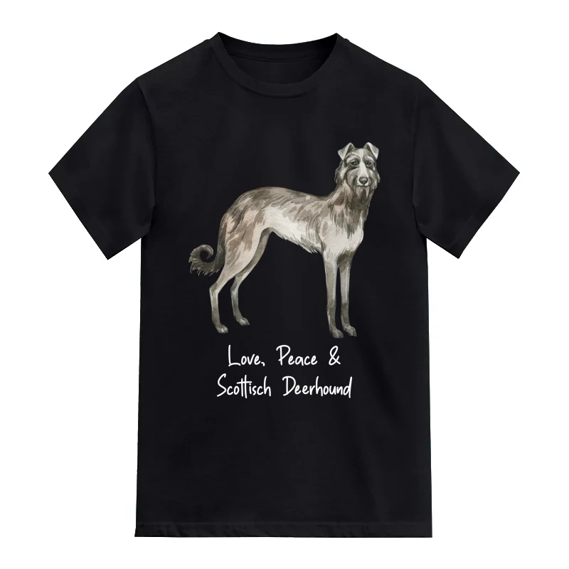 Scottisch Deerhound Dog Printed T-Shirt