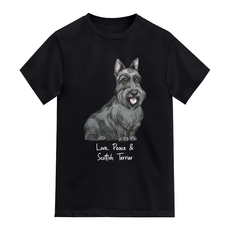 Scottish Terrier Dog Printed T-Shirt