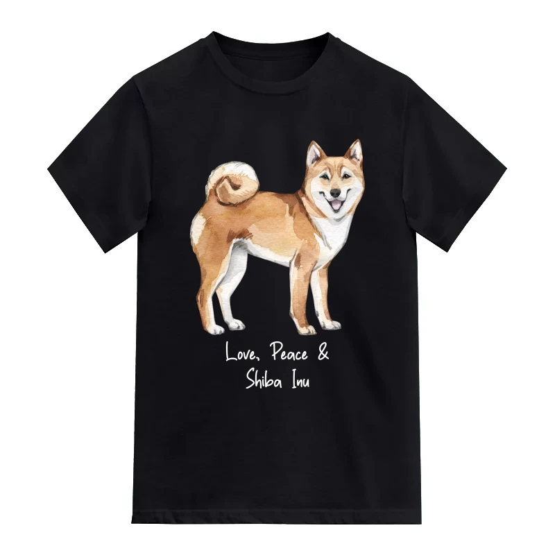 Shiba Inu Dog Printed T-Shirt
