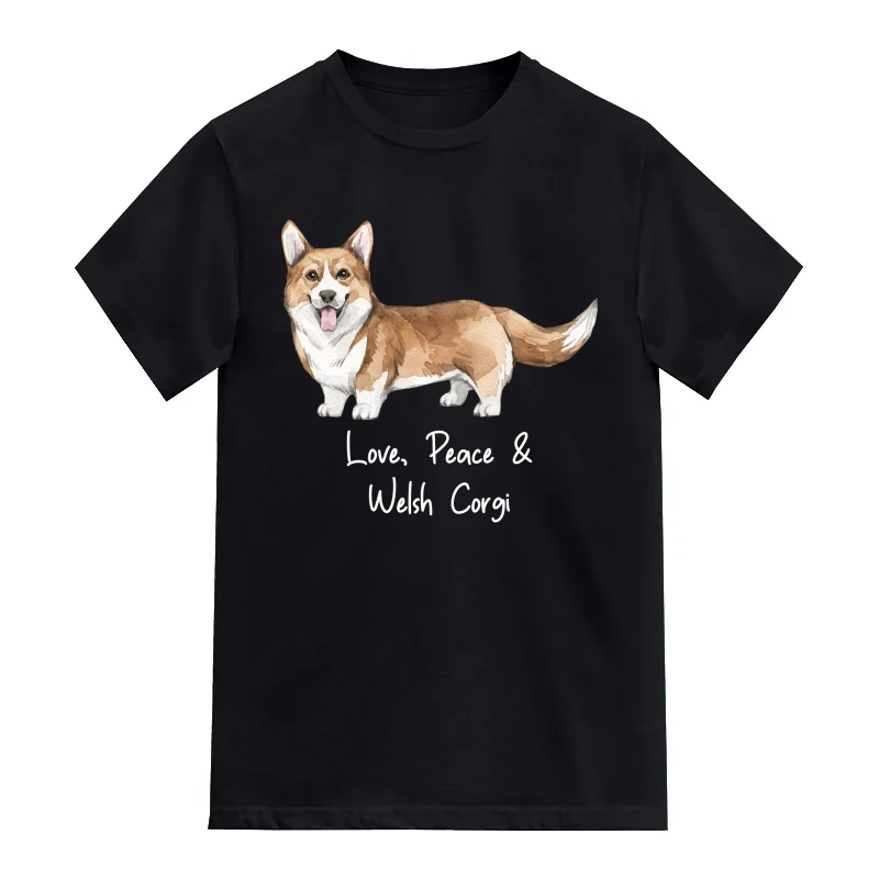 Welsh Corgi Dog Printed T-Shirt