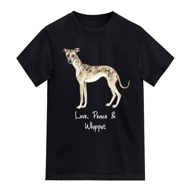 Whippet Dog Printed T-Shirt