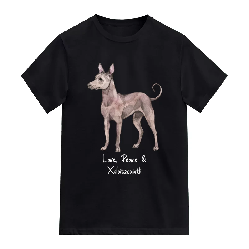 Xoloitzcuintli Dog Printed T-Shirt