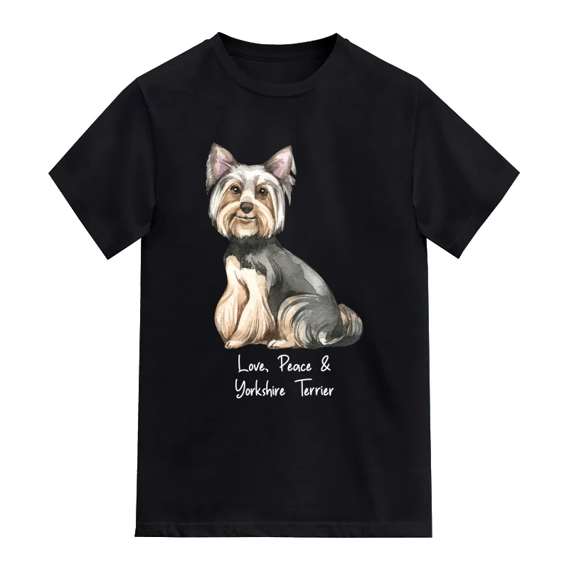 Yorkshire Terrier Dog Printed T-Shirt