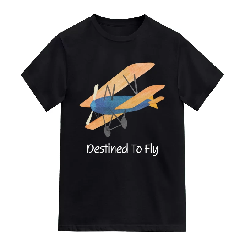 Destined To Fly Airplane Printed T-Shirt