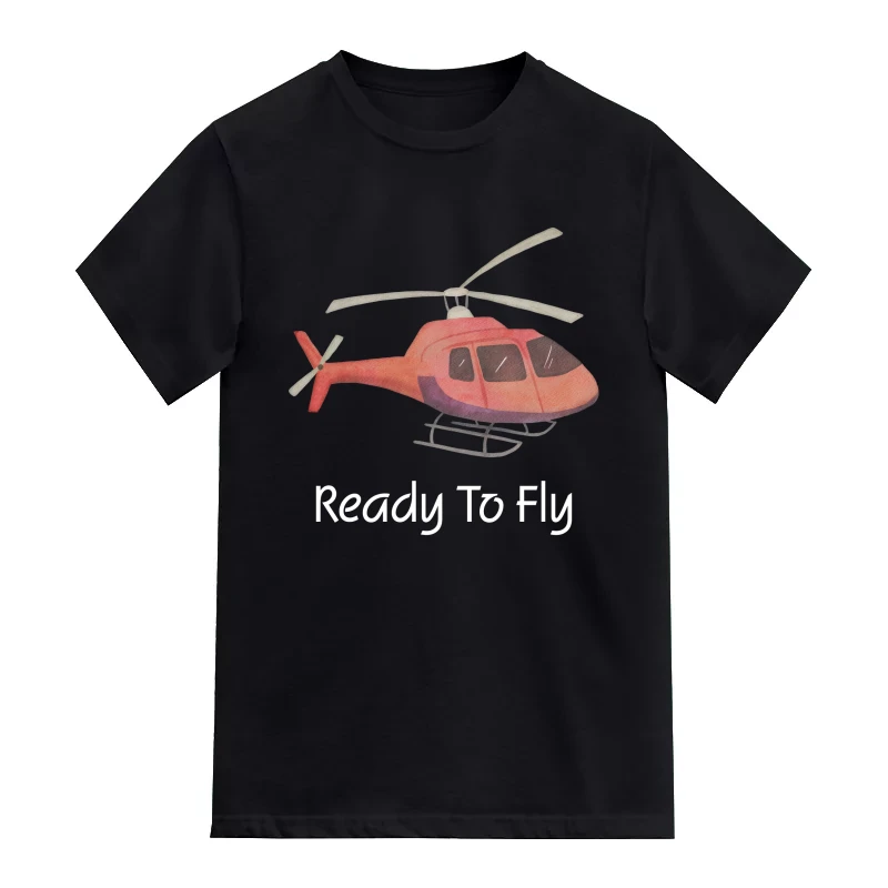 Ready To Fly Helicopter Printed T-Shirt