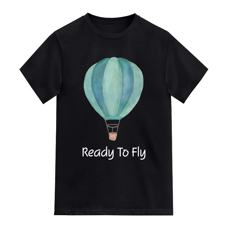 Ready To Fly Hot Air Baloon Printed T-Shirt