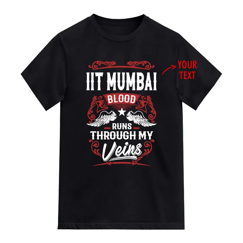 Custom Text Blood Runs Through My Veins Printed