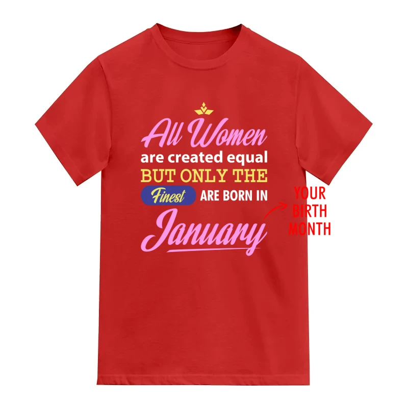 All Women Are Created Equal But Only The Best Are Born In <Birth Month> Custom Birthday