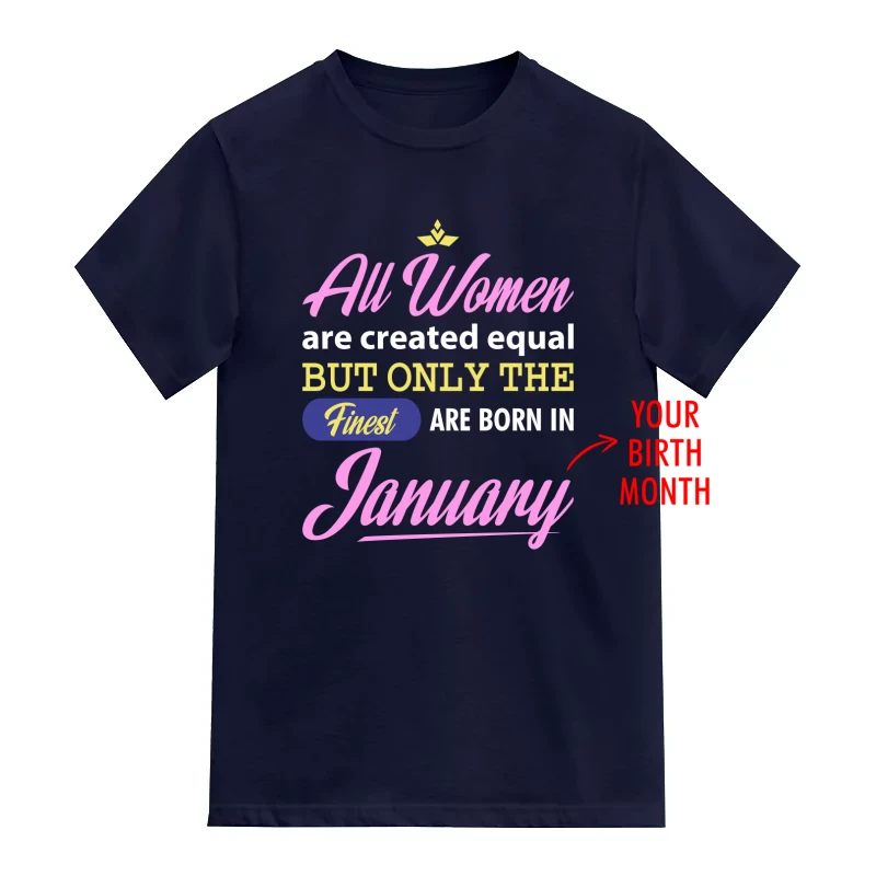 All Women Are Created Equal But Only The Best Are Born In <Birth Month> Custom Birthday