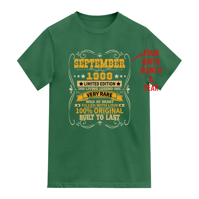 <Birth Month> <Birth Year> Limited Edition 100 Percent Original Custom Birthday