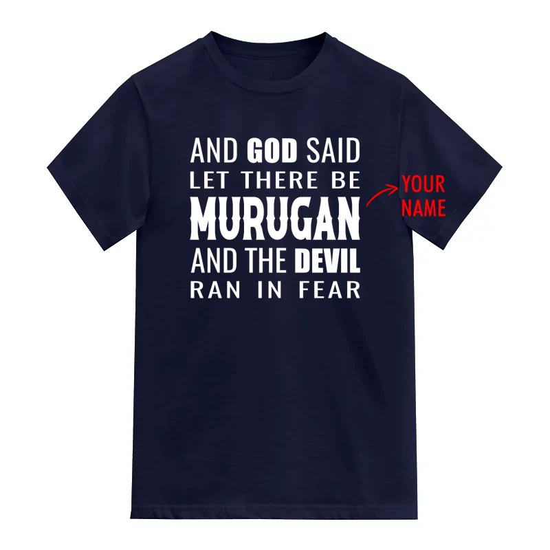 Devil Ran In Fear Custom Name Printed