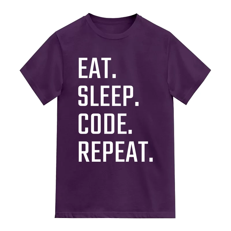 Eat Sleep Code Repeat Funny Geek Programmer Quotes