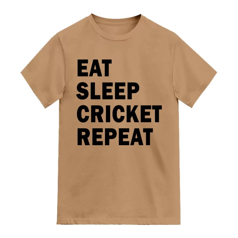 Eat Sleep Cricket Repeat Cricket Slogan