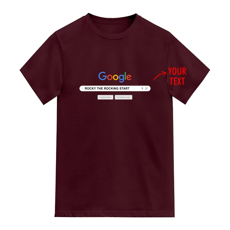 Google Search Box Custom Text Printed