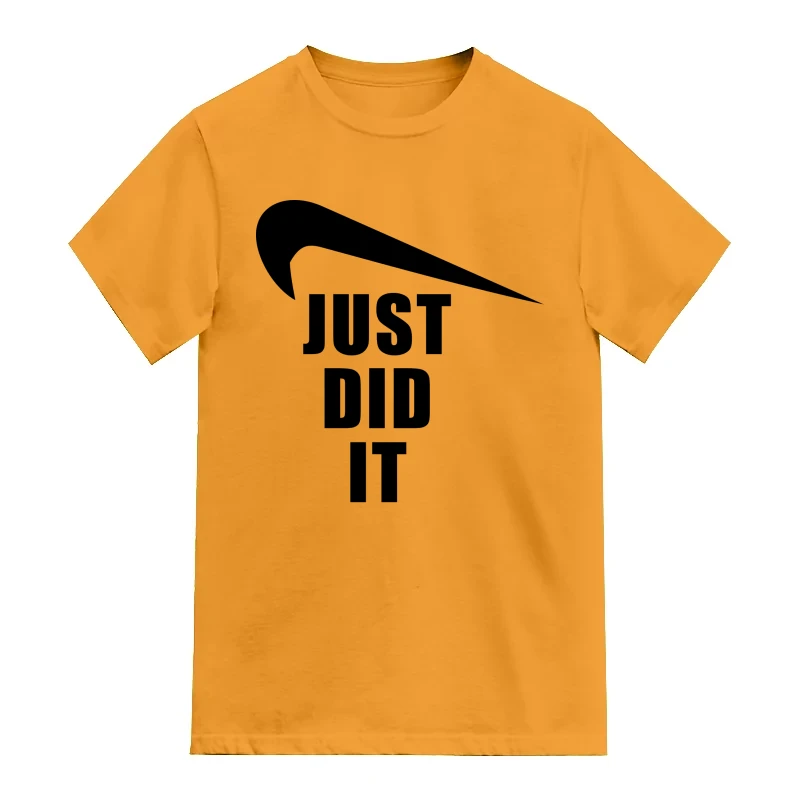 Just Did It Nike Symbol Pointing Down Funny