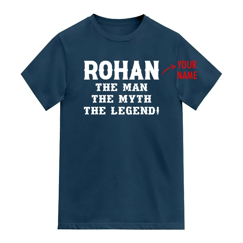 Man Myth Legend Custom Name Printed