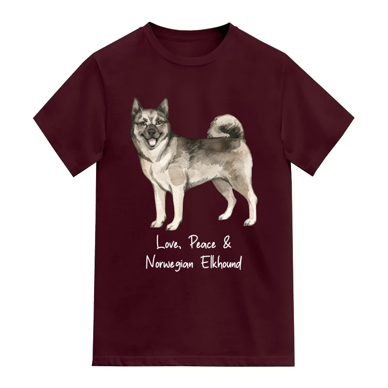 Norwegian Elkhound Dog Printed