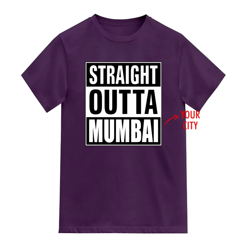 Straight Outta Custom City Printed