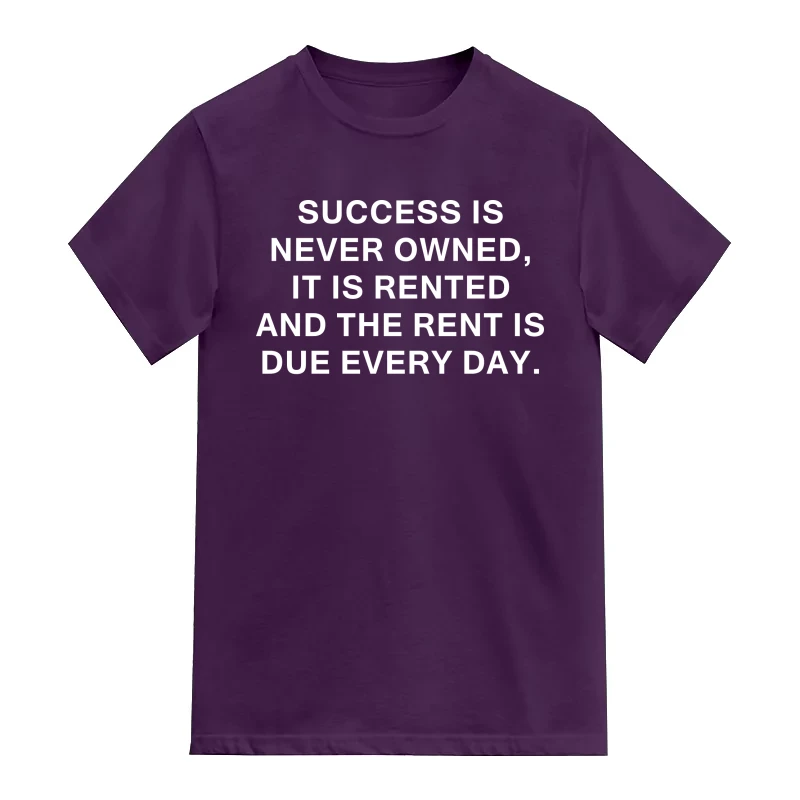 Success Is Never Owned, It Is Rented And The Rent Is Due Everyday Motivational Quotes
