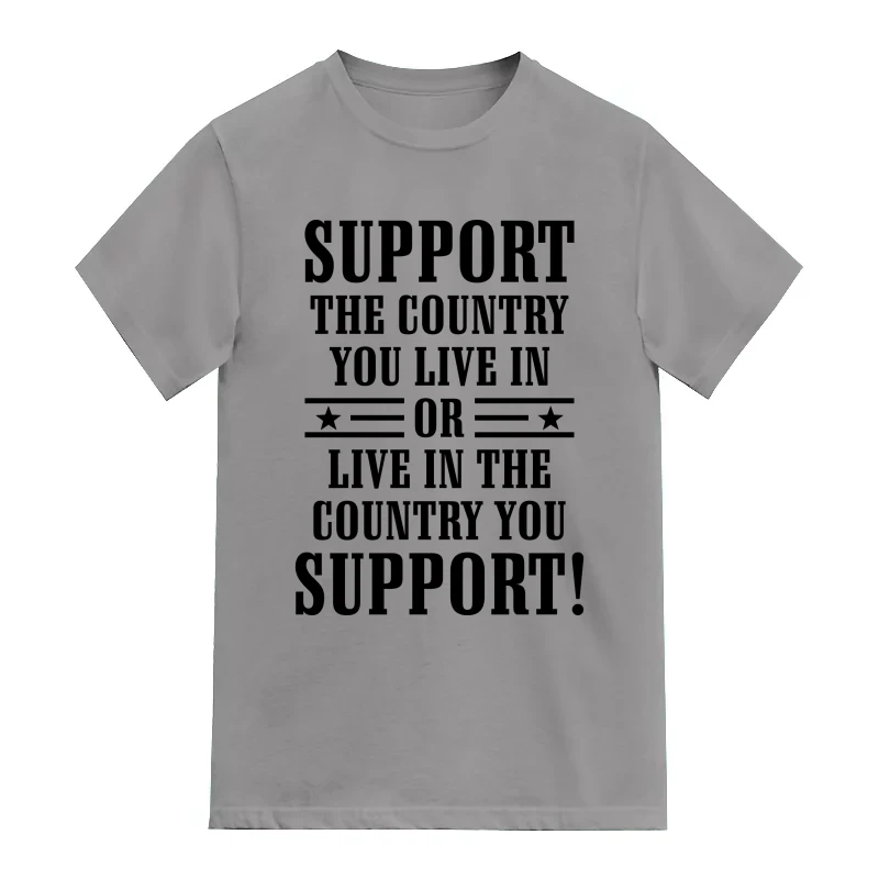 Support The Country You Live In Or Live In The Country You Support!