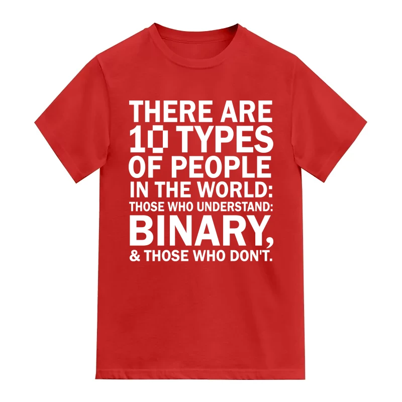 There Are 10 Types Of People In The World; Those Who Understand Binary & Those Who Don't Geeks Slogan