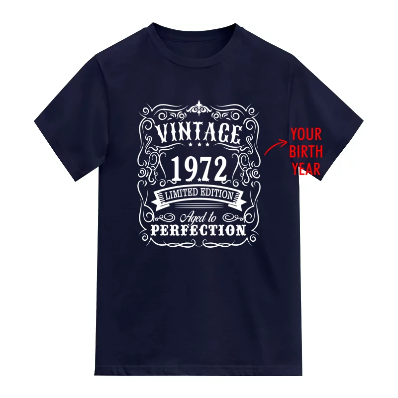 Vintage <Birth Year> Limited Edition Aged To Perfection Custom Birthday