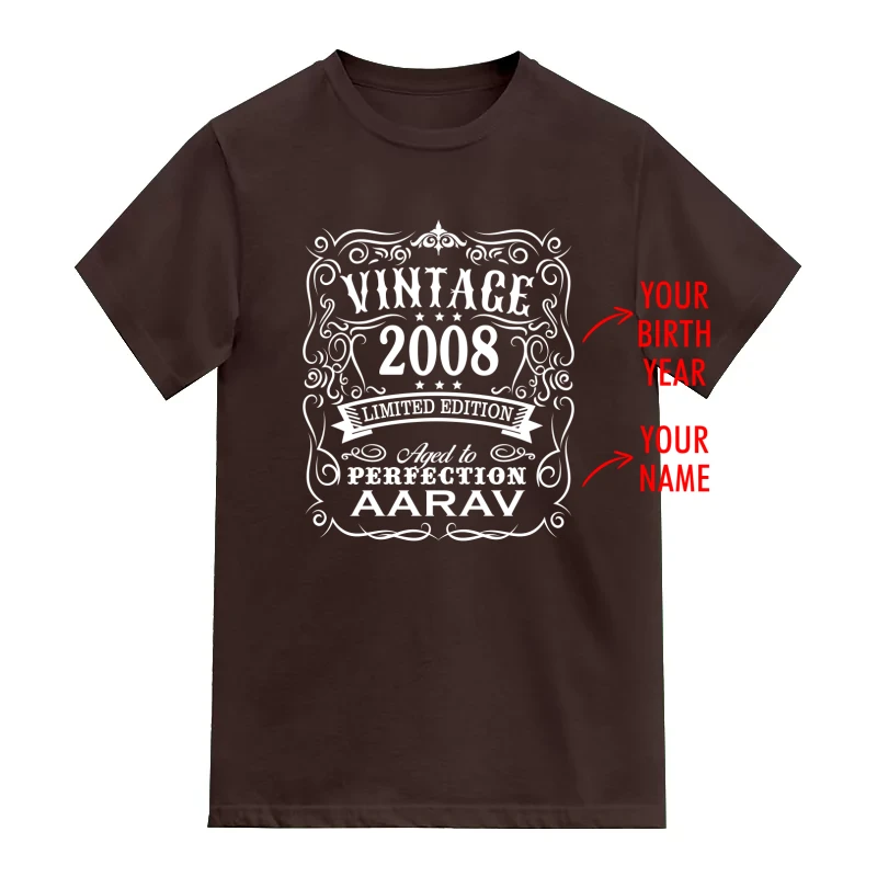 Vintage <Birth Year> Limited Edition Aged To Perfection <Name> Custom Birthday
