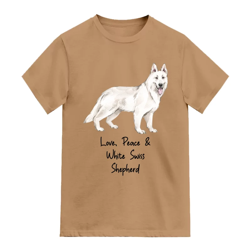 White Swiss Shepherd Dog Printed