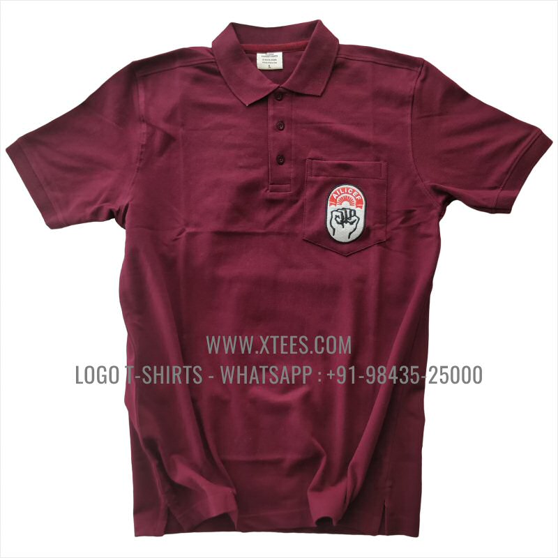 t shirt with collar and pocket