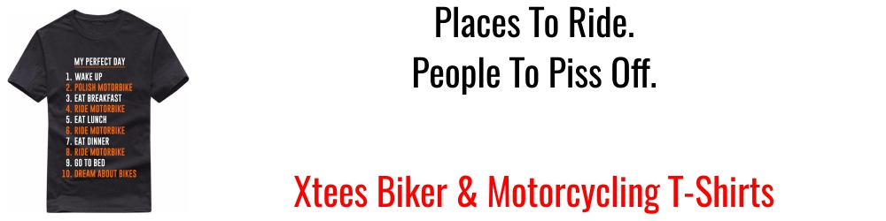 Xtees Biker Motorcycling Slogan Quotes Graphic T-Shirts